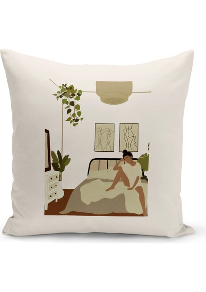 Bohem Serisi Çift Tarafı Dijital Baskılı Kırlent Kılıfı (Bohem Cushion Cover)