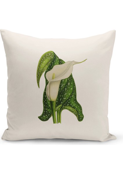 Botanik Serisi Çift Tarafı Dijital Baskılı Kırlent Kılıfı (Botanic Cushion Cover)
