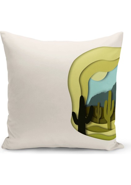 Bohem Serisi Çift Tarafı Dijital Baskılı Kırlent Kılıfı (Bohem Cushion Cover)