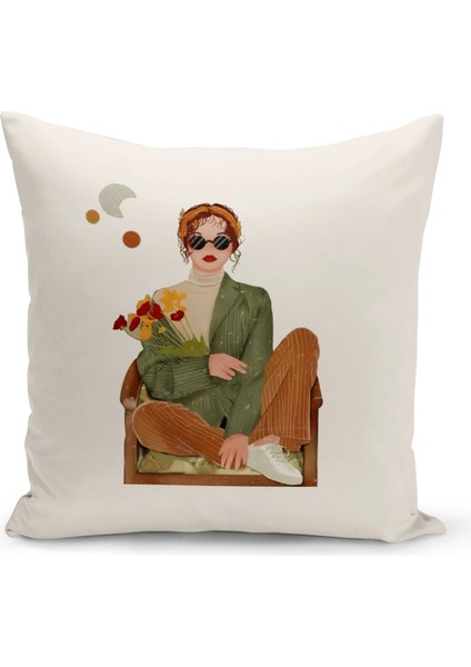 Bohem Serisi Çift Tarafı Dijital Baskılı Kırlent Kılıfı (Bohem Cushion Cover)
