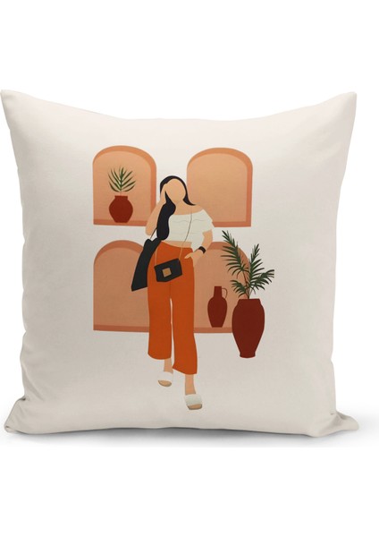 Bohem Serisi Çift Tarafı Dijital Baskılı Kırlent Kılıfı (Bohem Cushion Cover)