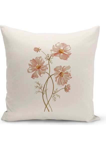 Flower Serisi Çift Tarafı Dijital Baskılı Kırlent Kılıfı (Cushion Cover)