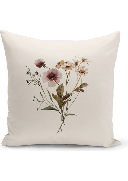 Flower Serisi Çift Tarafı Dijital Baskılı Kırlent Kılıfı (Cushion Cover)