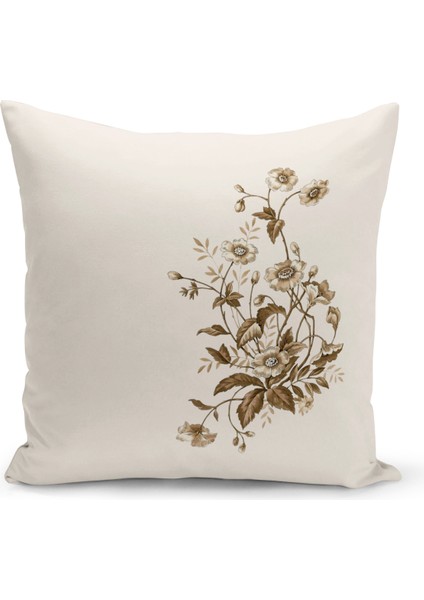 Flower Serisi Çift Tarafı Dijital Baskılı Kırlent Kılıfı (Cushion Cover)