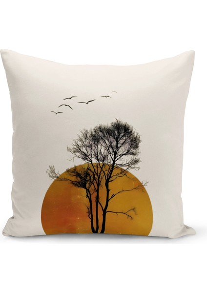 Minimalist Serisi Çift Tarafı Dijital Baskılı Kırlent Kılıfı (Minimalist Cushion Cover)