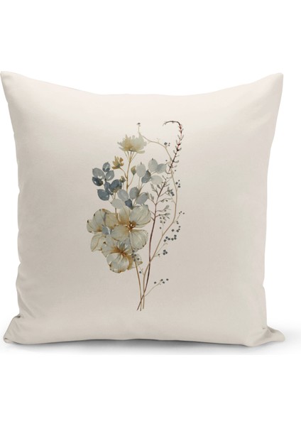 Flower Serisi Çift Tarafı Dijital Baskılı Kırlent Kılıfı (Cushion Cover)