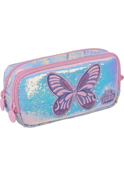 Me Team Puzzle Kelebek Baskılı Kız Çocuk Kalemlik - Pembe/mor
