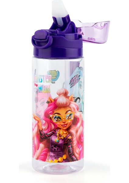 Monster High 500 ml Pipetli Mor Kapaklı Plastik Matara Suluk - Kız Çocuk fiyatları