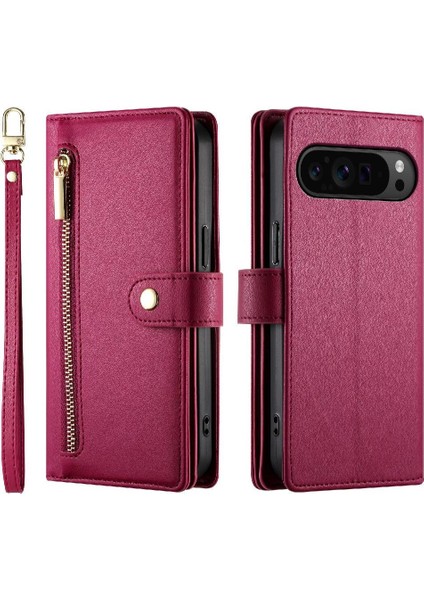 Google Piksel 9 Pro Xl Cüzdan Iş Standı Için Flip Case Crossbody Kayış (Yurt Dışından)