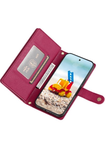 Google Piksel 9 Pro Xl Cüzdan Iş Standı Için Flip Case Crossbody Kayış (Yurt Dışından) modelleri