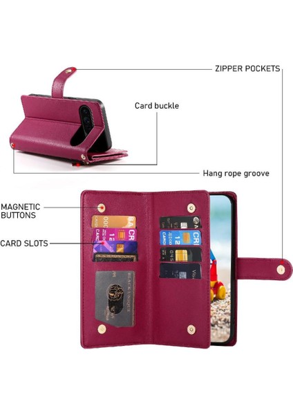 Google Piksel 9 Pro Xl Cüzdan Iş Standı Için Flip Case Crossbody Kayış (Yurt Dışından) indirimleri