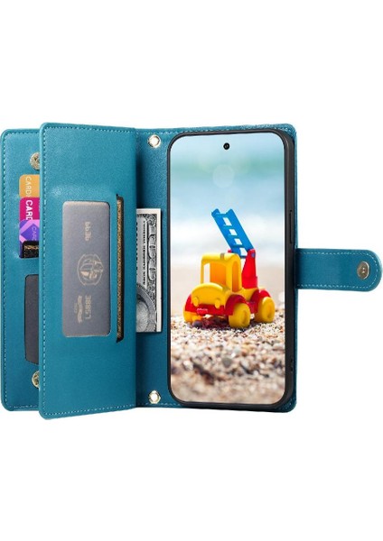 Google Piksel 9 Pro Xl Cüzdan Iş Standı Için Flip Case Crossbody Kayış (Yurt Dışından)