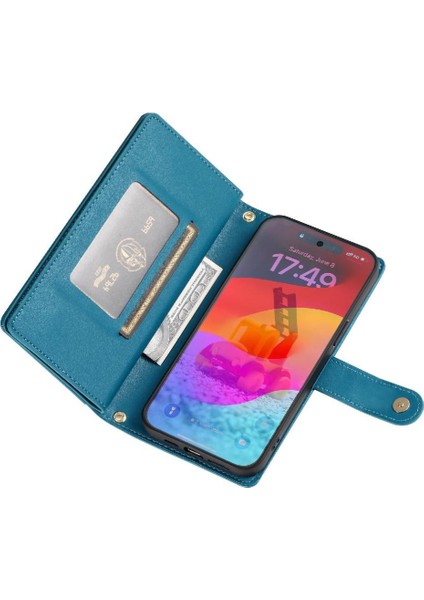 Google Piksel 9 Pro Xl Cüzdan Iş Standı Için Flip Case Crossbody Kayış (Yurt Dışından)