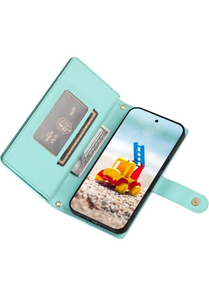 Google Piksel 9 Pro Xl Cüzdan Iş Standı Için Flip Case Crossbody Kayış (Yurt Dışından)