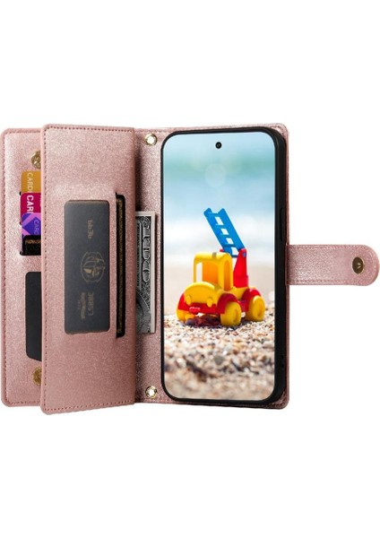 Google Piksel 9 Pro Xl Cüzdan Iş Standı Için Flip Case Crossbody Kayış (Yurt Dışından)