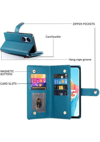 Oppo Oppo 8t 5g Için Flip Case Crossbody Kayış Cüzdan Iş Standı (Yurt Dışından) modelleri