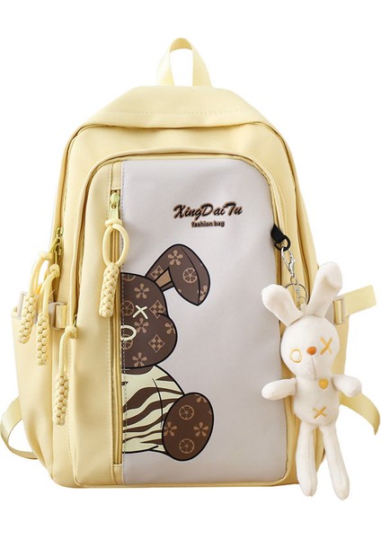 Kore Ins Tarzı Yeni Sırt Çantası Ayı Baskılı Okul Öğrencileri Sıçramaya Dayanıklı Üniversite Öğrencisi Sırt Çantası (Yurt Dışından)