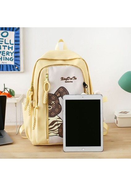 Kore Ins Tarzı Yeni Sırt Çantası Ayı Baskılı Okul Öğrencileri Sıçramaya Dayanıklı Üniversite Öğrencisi Sırt Çantası (Yurt Dışından) fiyatları