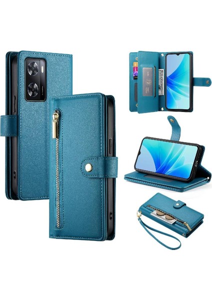 Colorful Shop Oppo A57 4g/ A77 4g Standı Cüzdan Crossbody Kayış Iş Için Flip Case (Yurt Dışından)