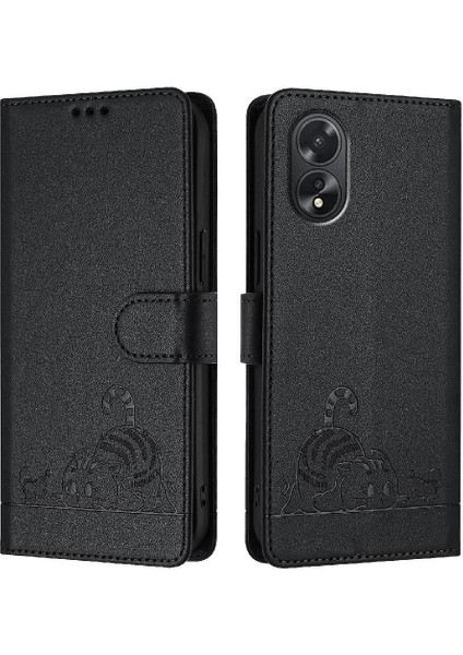 Oppo Için Kılıf A38 4G/A18 4g Kart Yuvası Tutucu Kickstand Cüzdan Kapak Çevirin (Yurt Dışından)