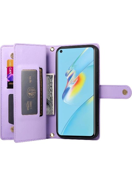 Colorful Shop Oppo A16/A16S Çok Fonksiyonlu Crossbody Kayış Iş Için Flip Case (Yurt Dışından)