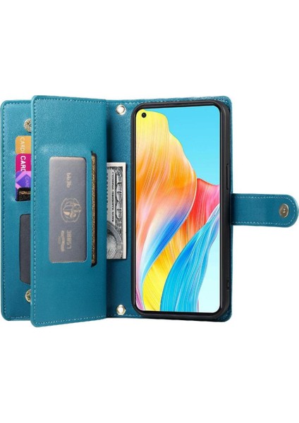 Colorful Shop Oppo Oppo 4g Crossbody Kayış Iş Için Flip Case Standı Çok Fonksiyonlu (Yurt Dışından)