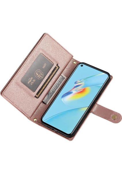 Oppo A54 4g Için Flip CASE/A54S Crossbody Kayış Iş Çok Fonksiyonlu (Yurt Dışından)