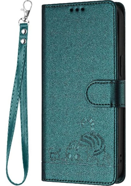 Oppo Için Kılıf A36 4G/A76 4G/A96 4g Kedi Rfıd Cüzdan Kapak Çevirin Kart Yuvası (Yurt Dışından)