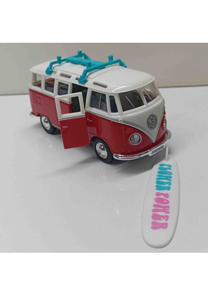 1:40 Maisto Volkswagen Van Samba Minibüs Kırmızı
