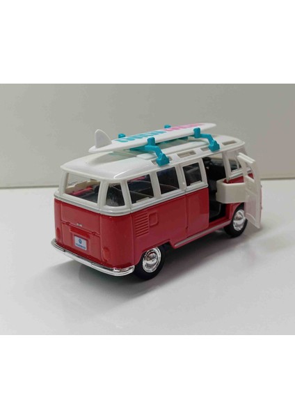 1:40 Maisto Volkswagen Van Samba Minibüs Kırmızı modelleri