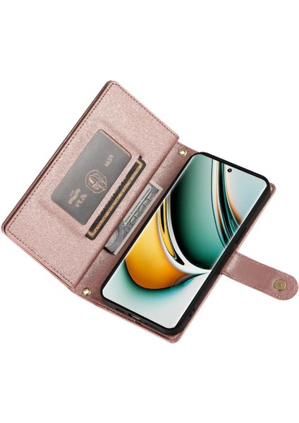 Realme 11 Pro Için Flip Case Crossbody Kayış Standı Çok Fonksiyonlu Cüzdan (Yurt Dışından)