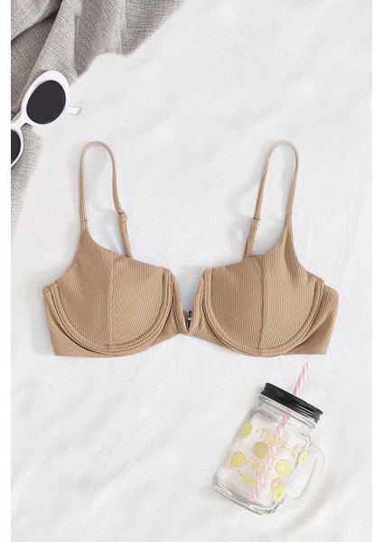 V Göğüs Dekolteli Bikini Üstü
