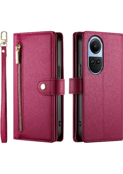 Oppo Oppo 10 5g Için Flip Case Crossbody Kayış Standı Çok Fonksiyonlu (Yurt Dışından)