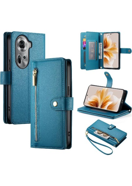 Oppo Oppo 11 Için Flip Case Standı Crossbody Kayış Iş Çok Fonksiyonlu (Yurt Dışından)