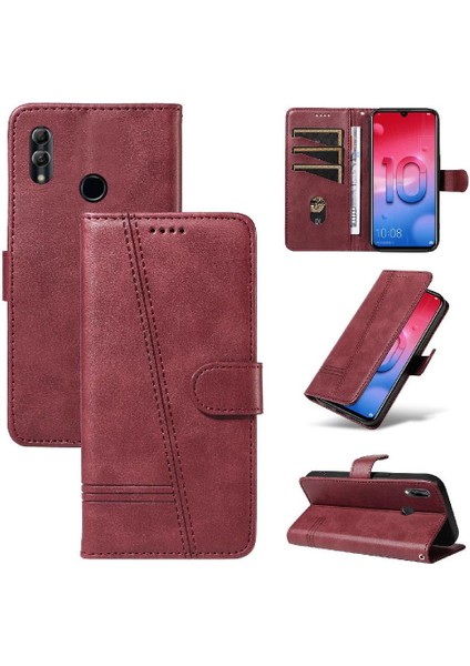 Onur 10 Lite Için Filp Durumda Kredi Kartı Yuvası Siyah ile Preslenmiş Pu Deri (Yurt Dışından) indirimleri