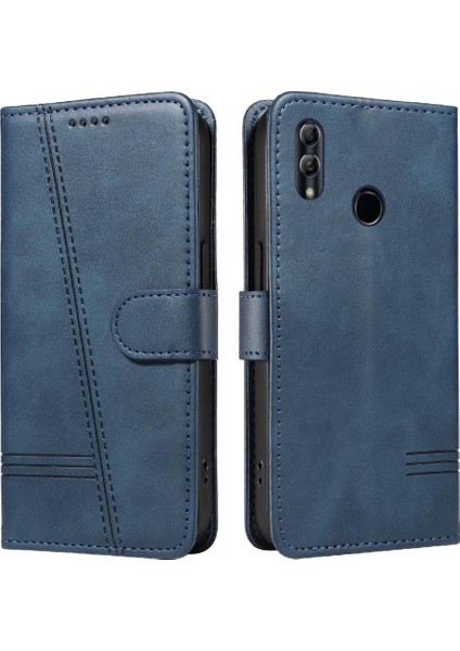 Onur 10 Lite Için Filp Durumda Kredi Kartı Yuvası Siyah ile Preslenmiş Pu Deri (Yurt Dışından)