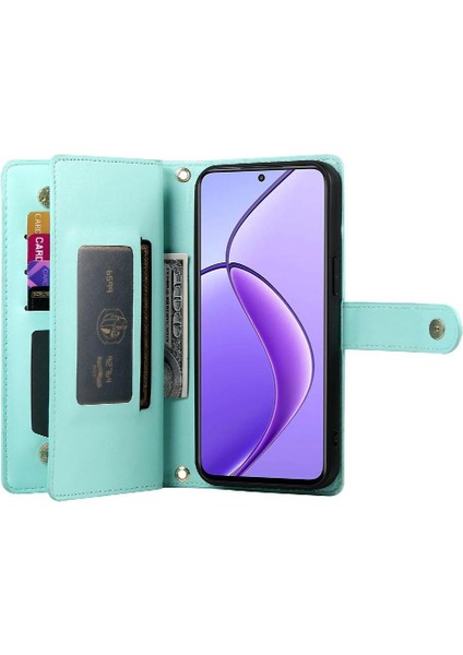 Realme 12 5g Cüzdan Standı Için Flip Case Crossbody Kayış Iş (Yurt Dışından)