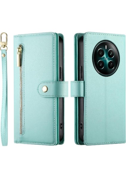 Realme 12 Artı Crossbody Kayış Standı Çok Fonksiyonlu Cüzdan Için Flip Case (Yurt Dışından)