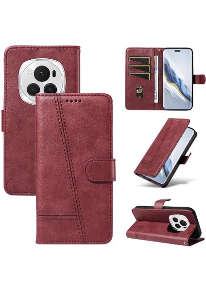 Kredi Kartı Yuvası Preslenmiş Pu Deri ile Onur Sihirli 6 Pro Için Filp Durumda (Yurt Dışından)
