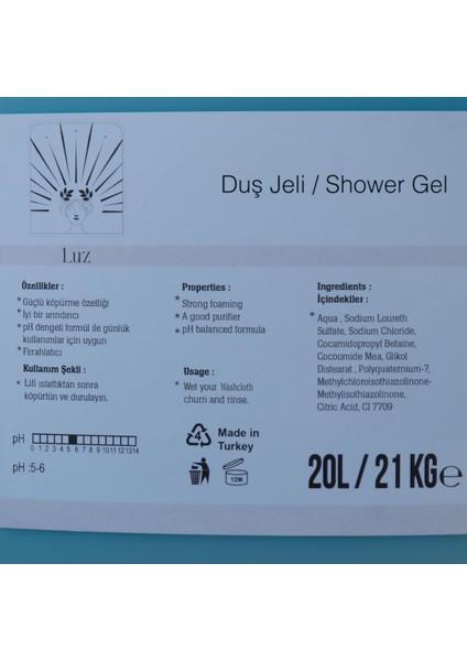 20 Litre Bidonla Litrelik Otel, Spa, Hamam ve Günlük Dökme Duş Jeli