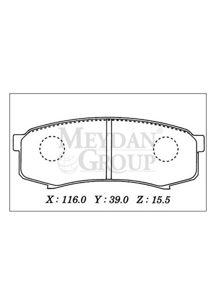 Toyota Landcruiser Vx 80 90/97 Arka Fren Balatası (Di̇sk) (116X39X15,5) (Fmk) modelleri