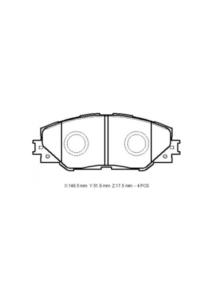 Toyota Rav4 06/12 Ön Fren Balatası (DİSK)(146,5X51,9X17,5)(DAIWA)