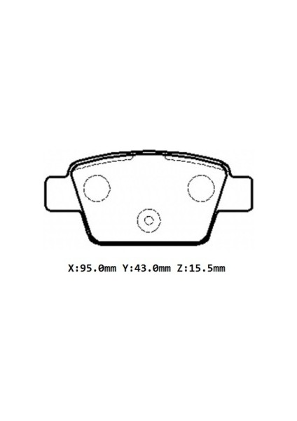 Fiat Stilo 03/06 Arka Fren Balatası 1,4/1,6/1,9 (KABLOSUZ)(DİSK)(95X43X15.5)(BRAMAX)