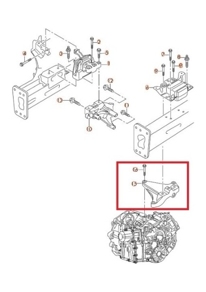 Seat Altea 04/15 Şanzuman Bağlantı Kulağı (7 Ileri̇ Dsg)