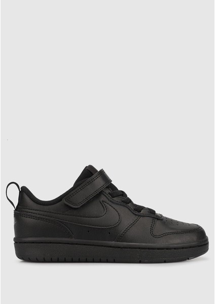 Court Borough Low 2 Leather Sneaker Deri Lastik Ipli Bantlı Spor Ayakkabı Siyah