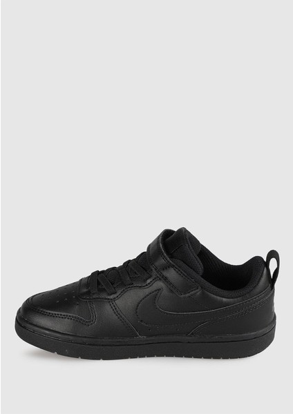 Court Borough Low 2 Leather Sneaker Deri Lastik Ipli Bantlı Spor Ayakkabı Siyah