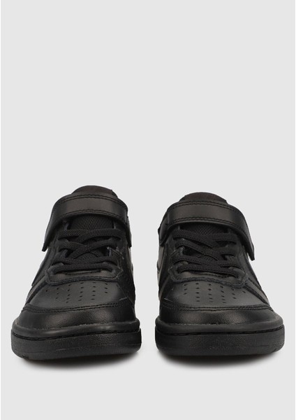 Court Borough Low 2 Leather Sneaker Deri Lastik Ipli Bantlı Spor Ayakkabı Siyah