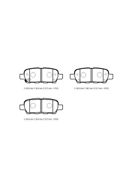 Nissan Qashqai J10 07/13 Arka Fren Balatası 1,5 (Di̇sk) (105.5X38X14) (5 Ki̇şi̇li̇k) (Daıwa) fiyatları
