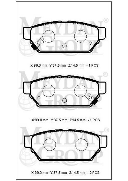 Proton Persona 97/99 Arka Fren Balatası (Di̇sk) (99X37,5X14,5) (Daıwa) fırsatları