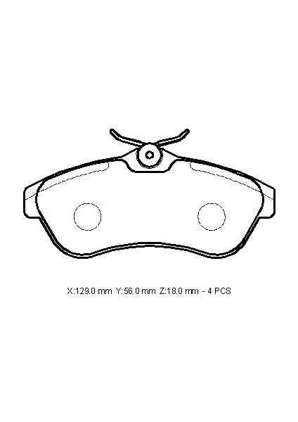 Citroen C3 03/09 Ön Fren Balatası 1,4/1,4hdı/1,6/1,6hdı (Kablosuz)(Di̇sk) (129X56X18) (Bramax)